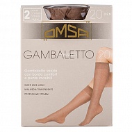 Гольфы женские `OMSA` `GAMBALETTO` CLASSICO 20 den (Daino) 2 пары