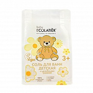 Соль для ванн `ECOLATIER` BABY детская (3+) с целебными травами 600 г