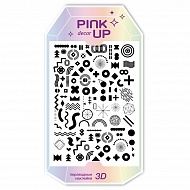 Наклейки для ногтей `PINK UP` `DECOR` 3D переводные тон 92