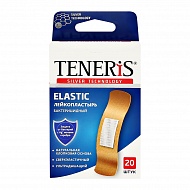 Набор пластырей `TENERIS` ELASTIC с ионами серебра на тканевой основе 20 шт