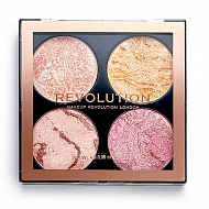 Палетка хайлайтеров для лица `REVOLUTION` CHEEK KIT тон take a breather