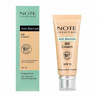Крем тональный для лица `NOTE` ANTI-BLEMISH BB CREAM для проблемной кожи тон 04