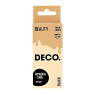 Краска-хна для бровей `DECO.` в креме с активатором (тон черный) 15 г + 15 г