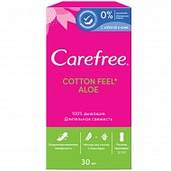 Прокладки ежедневные `CAREFREE` Aloe воздухопроницаемые 30 шт