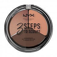 Палетка для скульптурирования `NYX PROFESSIONAL MAKEUP` 3 STEPS TO SCULPT FACE тон 04 deep