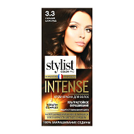Крем-краска для волос `STYLIST COLOR PRO` INTENSE тон 3.3 Горький шоколад