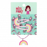 Набор бижутерии `MISS PINKY` (украшение на шею, заколка 2 шт)