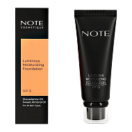 Основа тональная для лица `NOTE` LUMINOUS MOISTURIZING FOUNDATION увлажняющая с эффектом сияния тон 128