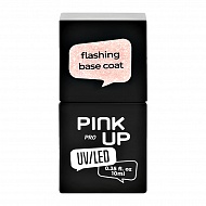 Светоотражающая база для ногтей UV/LED `PINK UP` `PRO` flashing base coat тон 04 10 мл