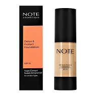 Основа тональная для лица `NOTE` DETOX AND PROTECT SPF 15 с детокс-эффектом тон 129 Peach beige