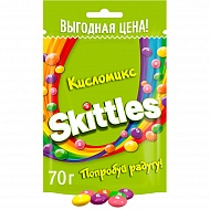Жевательные конфеты `SKITTLES` POUCH кисломикс в сахарной глазури 70 г