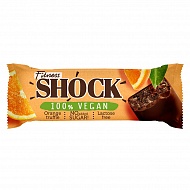 Батончик глазированный `FITNES SHOCK` VEGAN Апельсин 45 г