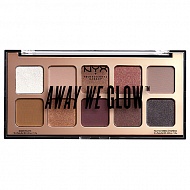 Палетка теней для век `NYX PROFESSIONAL MAKEUP` AWAY WE GLOW тон 01 Love beam