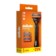 Станок для бритья `GILLETTE` FUSION c 4 сменными кассетами