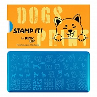 Пластина для стемпинга `PINK UP` `STAMP IT!` DOG`S PRINT