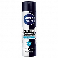 Део-спрей муж. `NIVEA` `MEN` ЧЕРНОЕ И БЕЛОЕ Невидимый Fresh антибактериальный 150 мл