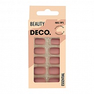Набор накладных ногтей `DECO.` ESSENTIAL matt coffee (24 шт + клеевые стикеры 24 шт)
