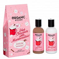 Набор подарочный женский `ORGANIC KITCHEN` HOT CHOCOLATE with MARSHMALLOW (гель для душа 170 мл, молочко для тела 170 мл)