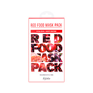 Набор масок для лица `ESFOLIO` RED FOOD (с экстрактами малины, свеклы, томата, вишни, граната, лосося) 6 шт