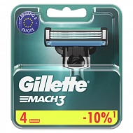 Кассеты для станка `GILLETTE` `MACH3` 4шт.