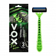 Станок для бритья одноразовый `VOX` FOR MEN с тройным лезвием 4 шт