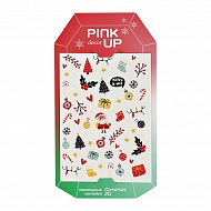 Наклейки для ногтей `PINK UP` `DECOR` CHRISTMAS 2D переводные тон 102
