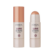 Хайлайтер-стик `LOREAL` LUMI Le Glass для сияния кожи тон 620 Glassy pink ballet