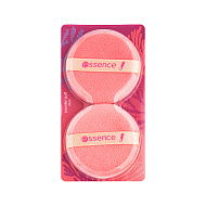 Пуховки для лица `ESSENCE` LIVE LIFE IN CORAL ультрамягкие с держателем