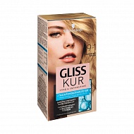 Краска для волос `GLISS KUR` с гиалуроновой кислотой тон 9-1 (Холодный блонд)