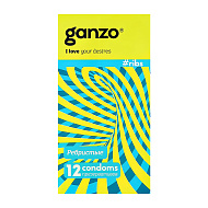 Презервативы `GANZO` ребристые 12 шт