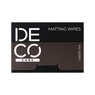 Салфетки для лица `DECO.` CARE матирующие с экстрактом зеленого чая 100 шт