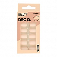 Набор накладных ногтей `DECO.` ESSENTIAL matt nude (24 шт + клеевые стикеры 24 шт)