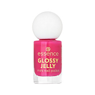 Лак для ногтей `ESSENCE` GLOSSY JELLY мини с полупрозрачным финишем тон 06 Bright yellow
