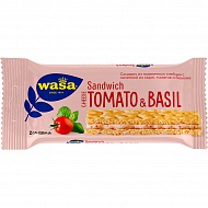 Сандвич из пшеничных хлебцев `WASA` с начинкой из сыра, томатов и базилика 37 г