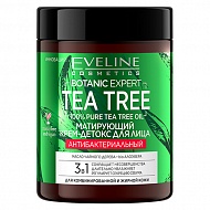 Крем для лица `EVELINE` BOTANIC EXPERT TEA TREE 3 в 1 антибактериальный матирующий 100 мл