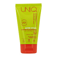 Гель для умывания `UNI.Q` ACNE STOP 3в1 с эктоином, лактобионовой кислотой и белой глиной 150 мл