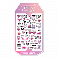 Наклейки для ногтей `PINK UP` `DECOR` LOVE 2D переводные тон 113