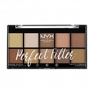 Палетка теней для век `NYX PROFESSIONAL MAKEUP` PERFECT FILTER тон 01 golden hour