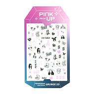 Наклейки для ногтей `PINK UP` `DECOR` 2D переводные тон 50