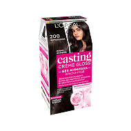 Крем-краска для волос `LOREAL` `CASTING` CREME GLOSS тон 200 (Черный кофе)