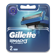 Кассеты для станка `GILLETTE` `MACH3` TURBO 2 шт