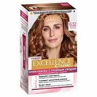 Крем-краска для волос `LOREAL` `EXCELLENCE` тон 6.32 (Золотистый темно-русый)