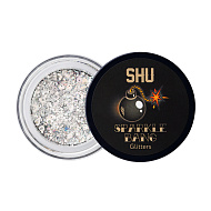 Глиттер для лица и тела `SHU` SPARKLE BANG тон 134 серебряный