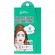 Полоски для носа `PURENSKIN` GOOD BYE SERUM для очищения пор с алоэ 5 шт